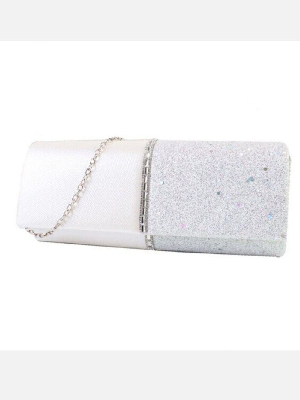 NEW Faux Leather Rhinestone Sparkle Clutch Formal Bag Purse Wedding Prom Evening